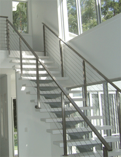 Mono stair stringer & stainless steel